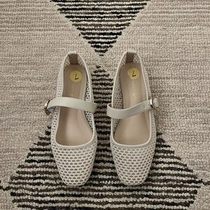 Madden Girl Cream Flats with Buckle